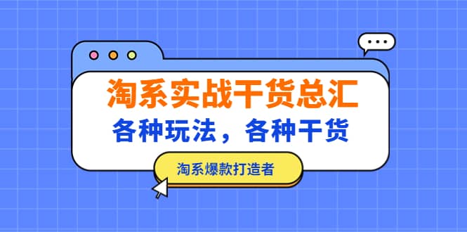 淘系实战干货总汇：各种玩法，各种干货，淘系爆款打造者-搜易资源网