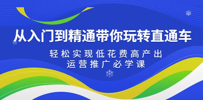 从入门到精通带你玩转直通车：轻松实现低花费高产出，35节运营推广必学课-搜易资源网