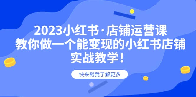 2023小红书·店铺运营课，教你做一个能变现的小红书店铺，20节-实战教学-搜易资源网