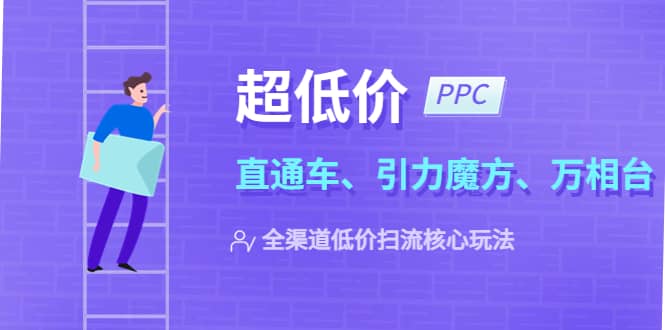 2023超低价·ppc—“直通车、引力魔方、万相台”全渠道·低价扫流核心玩法-搜易资源网