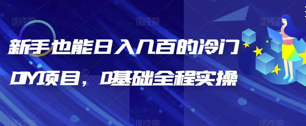 新手也能日入几百的冷门DIY项目，0基础全程实操【揭秘】-搜易资源网