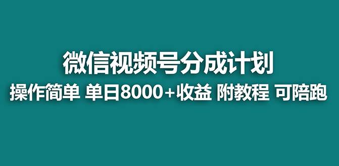 【蓝海项目】视频号分成计划最新玩法，单天收益8000+，附玩法教程，24年…-搜易资源网