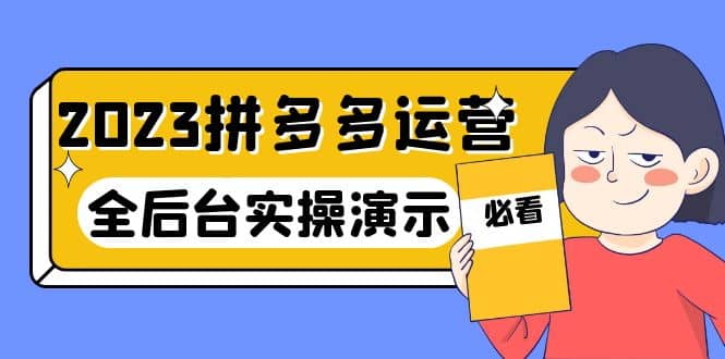 2023拼多多·运营：14节干货实战课，拒绝-口嗨，全后台实操演示-搜易资源网