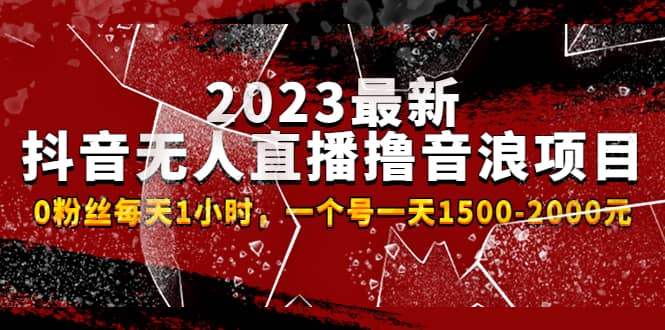 2023最新抖音无人直播撸音浪项目，0粉丝每天1小时，一个号一天1500-2000元-搜易资源网