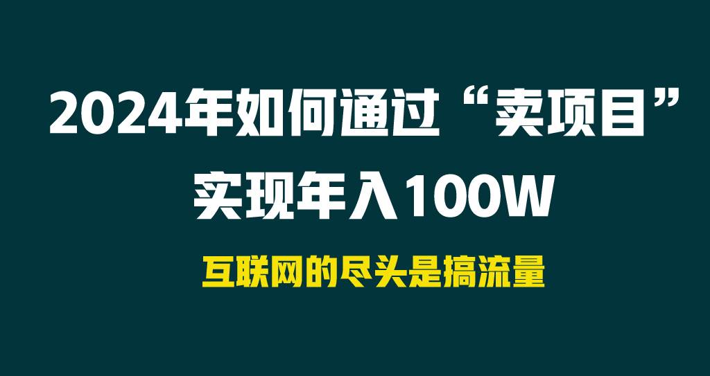 2024年如何通过“卖项目”实现年入100W-搜易资源网