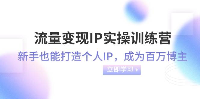 流量变现-IP实操训练营：新手也能打造个人IP，成为百万博主（46节课）-搜易资源网