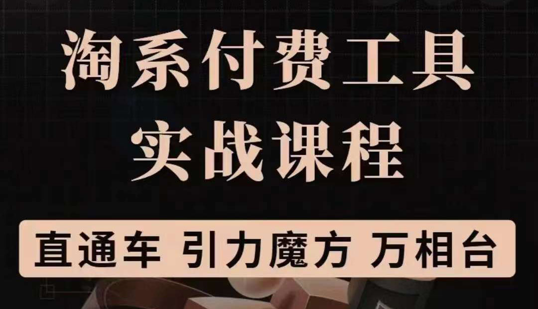 淘系付费工具实战课程【直通车、引力魔方】战略优化，实操演练（价值1299）-搜易资源网