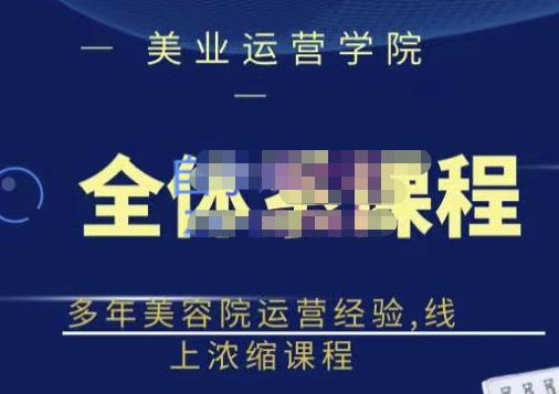 网红美容院全套营销落地课程，多年美容院运营经验，线上浓缩课程-搜易资源网