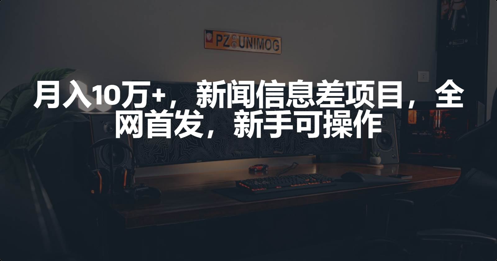 月入10万+，新闻信息差项目，新手可操作-搜易资源网