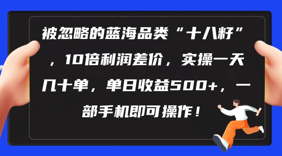 被忽略的蓝海品类“十八籽”，10倍利润差价，实操一天几十单 单日收益500+-搜易资源网