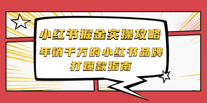 小红书掘金实操攻略，年销千万的小红书品牌打爆款指南-搜易资源网