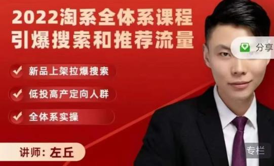 2022淘系全体系课程引爆搜索和推荐流量，新品上架拉爆搜索-搜易资源网