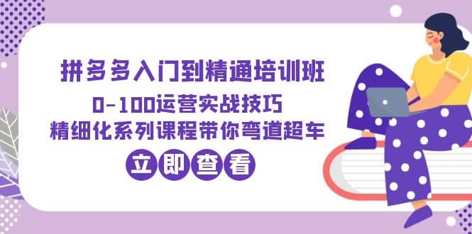 2023拼多多入门到精通培训班：0-100运营实战技巧 精细化系列课带你弯道超车-搜易资源网