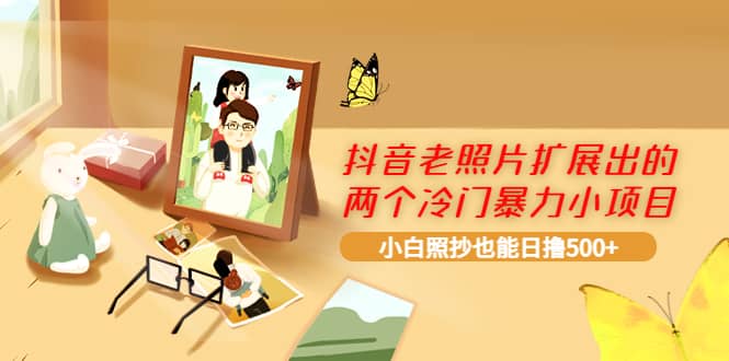 抖音老照片扩展出的两个冷门暴力小项目，小白照抄也能日撸500+-搜易资源网