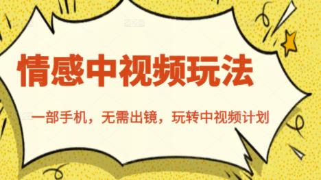 北北情感中视频玩法，一部手机，无需出镜，玩转中视频计划-搜易资源网