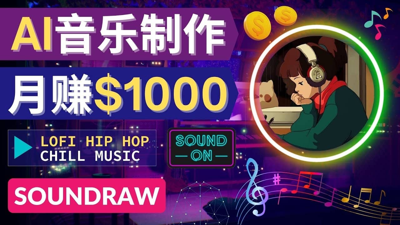 无需任何音乐基础： 使用AI软件制作Lofi Hip Hop Chill Music 月赚1000美元-搜易资源网