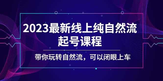 2023最新线上纯自然流起号课程，带你玩转自然流，可以闭眼上车-搜易资源网