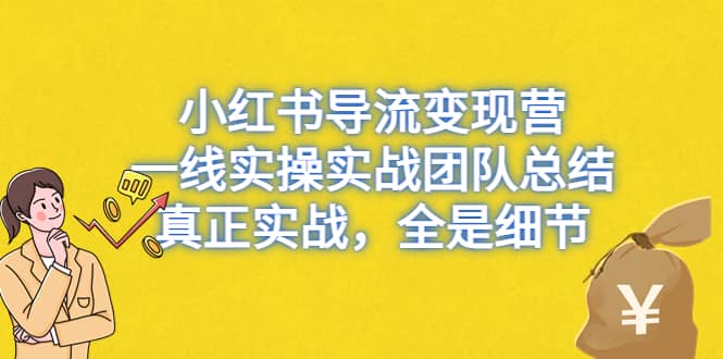 小红书导流变现营，一线实战团队总结，真正实战，全是细节，全平台适用-搜易资源网