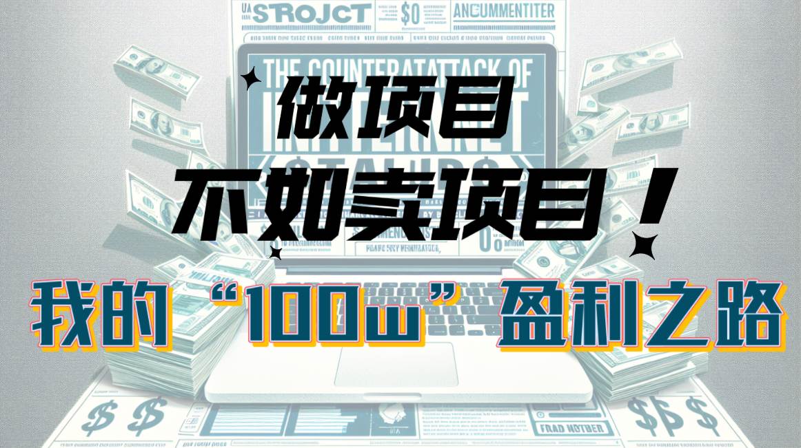 为什么做项目不如卖项目？我的100W+盈利之路-搜易资源网