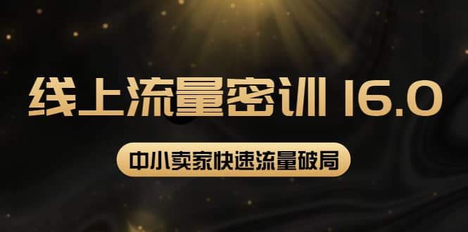 2022秋秋线上流量密训16.0：包含 暴力引流10W+中小卖家流量破局技巧 等等！-搜易资源网