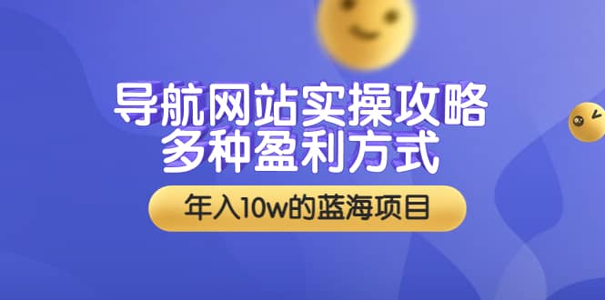 导航网站实操攻略，多种盈利方式，年入10w的蓝海项目（附搭建教学+源码）-搜易资源网
