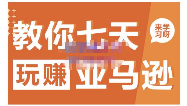 晟尧跨境·教你七天玩赚亚马逊，教你轻松玩赚亚马逊，适合小白学习-搜易资源网