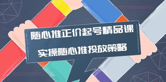 随心推正价起号精品课，实操随心推投放策略（5节课-价值298）-搜易资源网