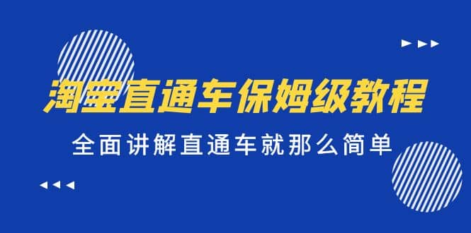 淘宝直通车保姆级教程，全面讲解直通车就那么简单-搜易资源网