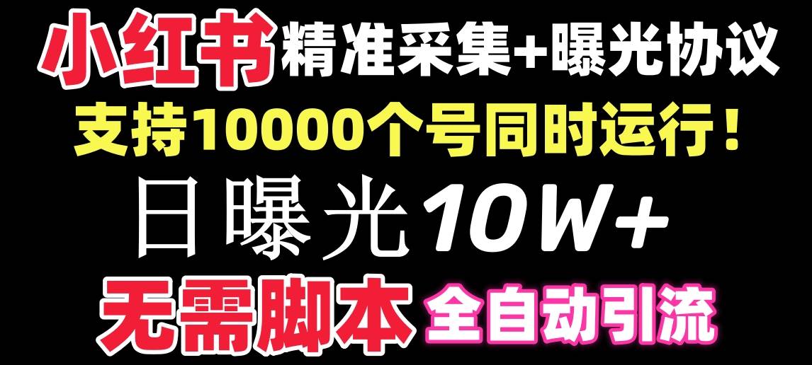 【价值10万！】小红书全自动采集+引流协议一体版！无需手机，支持10000-搜易资源网