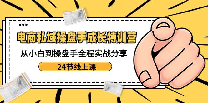电商私域-操盘手成长特训营：从小白到操盘手全程实战分享-24节线上课-搜易资源网