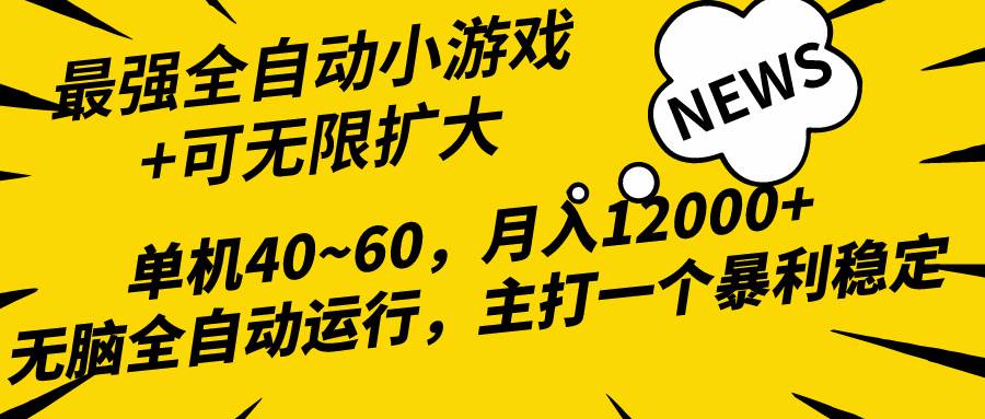 2024最新全网独家小游戏全自动，单机40~60,稳定躺赚，小白都能月入过万-搜易资源网