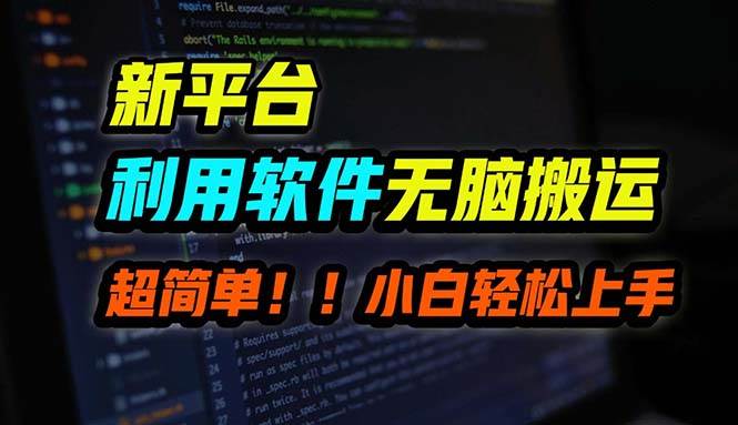 B站平台用软件无脑搬运，月赚10000+，小白也能轻松上手-搜易资源网