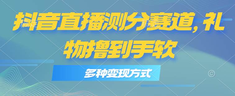 抖音直播测分赛道，多种变现方式，轻松日入1000+-搜易资源网