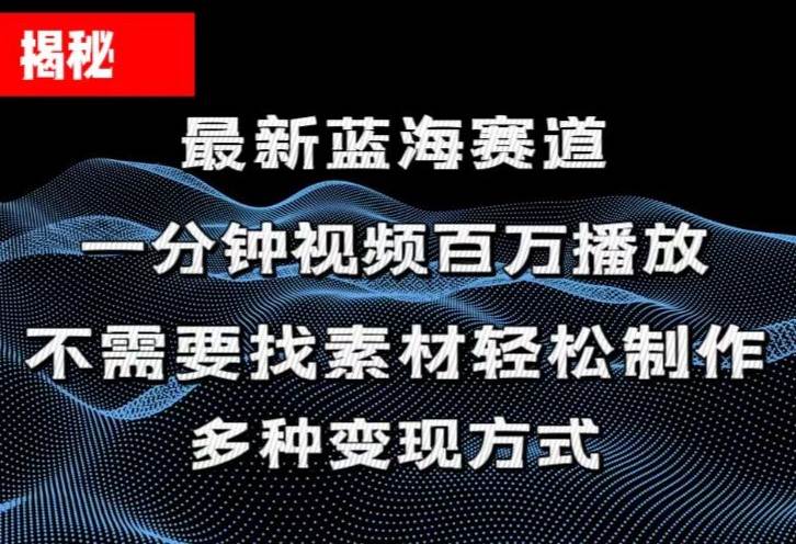 揭秘！一分钟教你做百万播放量视频，条条爆款，各大平台自然流，轻松月…-搜易资源网