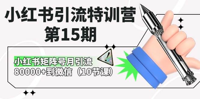 小红书引流特训营-第15期，小红书矩阵号月引流80000+到微信（10节课）-搜易资源网