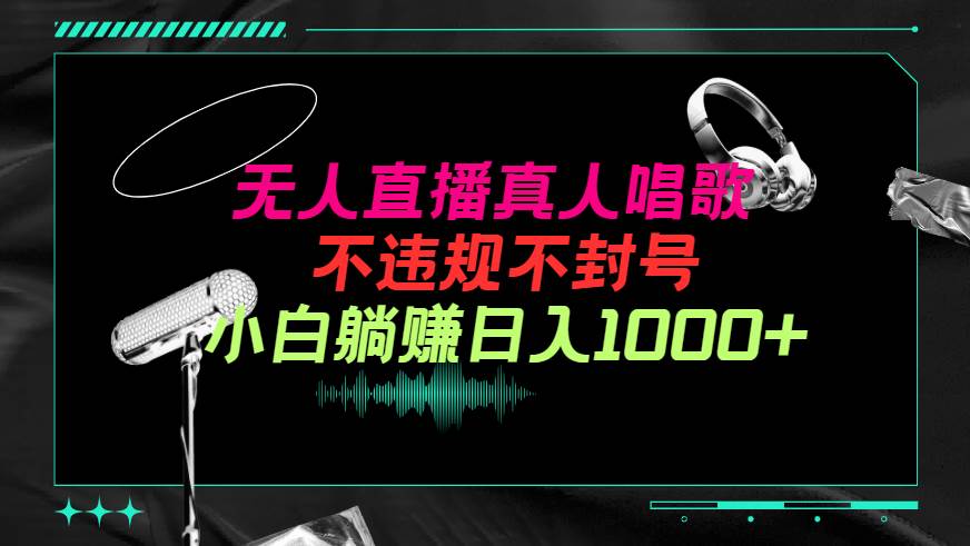 抖音24小时无人直播音乐，不违规，不封号纯撸音浪，小白实操当天日入1000+-搜易资源网