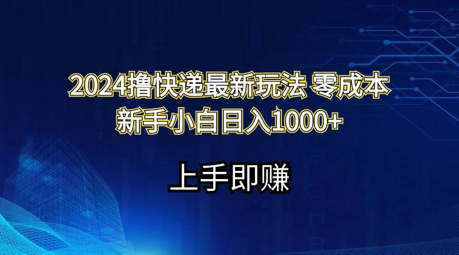 2024撸快递最新玩法零成本新手小白日入1000+-搜易资源网