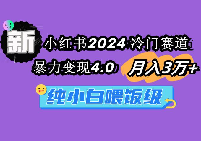 小红书2024冷门赛道 月入3万+ 暴力变现4.0 纯小白喂饭级-搜易资源网