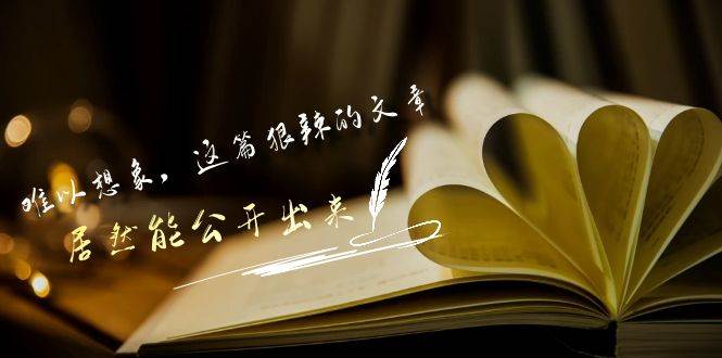 某付费文章《难以 想象，这篇狠辣的文章，居然能公开出来》-搜易资源网