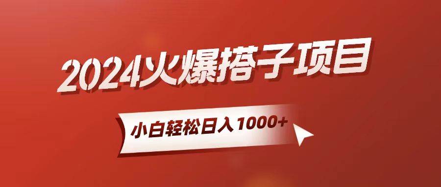 小白轻松上手，日入1000+，搭子项目-搜易资源网
