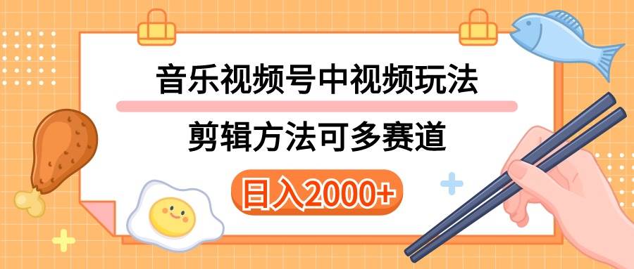 多种玩法音乐中视频和视频号玩法，讲解技术可多赛道。详细教程+附带素…-搜易资源网