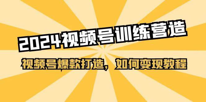 2024视频号训练营，视频号爆款打造，如何变现教程（20节课）-搜易资源网