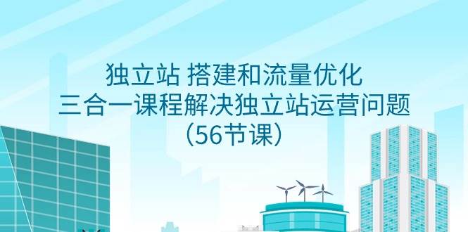 独立站 搭建和流量优化，三合一课程解决独立站运营问题（56节课）-搜易资源网