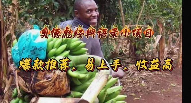 奥德彪经典语录小项目，爆款推荐，易上手，收益高-搜易资源网