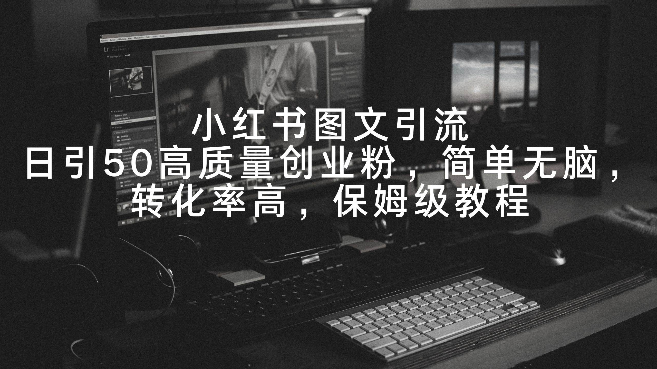 小红书图文引流，日引50高质量创业粉，简单无脑，转化率高，保姆级教程-搜易资源网